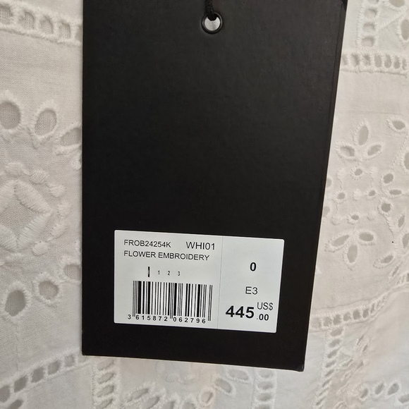 White Eyelet Embroidery Maxi Dress from The Kooples SZ Small EURO 1 - Picture 12 of 14